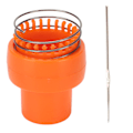 Miniatyrbild 1 av 8: Trådvirkad vävstol orange ergonomisk design automatisk frigöring säker hållbar trådvirkad stickmaskin för hatt halsduk strumpor