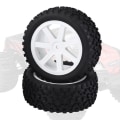 Pikkukuva 4 / 8: 4 kpl 1/10 RC kuorma-auton kumirenkaan pyörän rengas ZD Racing Buggy Crawler Car White