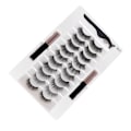 Miniatyrbilde 3 av 8: 20 stk magnetiske 3D falske øyevipper gjenbrukbare fluffy magnetiske kunstige øyevipper eyeliner for sminke svart