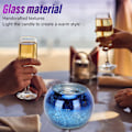Miniatyrbild 3 av 6: Värmeljushållare Varmt romantiskt glas Attraktivt dekorativt handgjorda texturer Bord Mittpunkt Dekor Gradient Blå