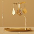 Miniatyrbild 5 av 5: 2-pack Ljusstake Roterande Värmeljushållare Ställ Snöflinga Julgran