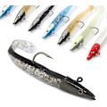 Miniatyrbilde 1 av 5: 10 stk. myke fiskesluker jigg hode med T-hale myke fiskebaiter 11 cm 18,5 g