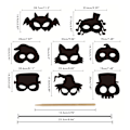 Miniatyrbillede 2 af 8: 8 stk. Halloween regnbue ridsekunst ansigtsmasker skelet heks græskar ansigtsmasker Halloween festartikler forsyninger dekorationer til børn