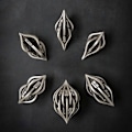 Miniatyrbild 8 av 8: 7 st 3D-printade metalltärningar för vuxna barn skrivbordsfritid underhållningsspel
