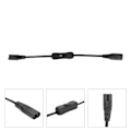 Miniatyrbillede 8 af 8: IEC 320 C8 til IEC 320 C7-kabel han til hun strømforlængerledning med kontakt til bordlampe 100-250V 0,98 fod