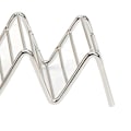 Miniatyrbillede 7 af 8: Rustfrit V-formet Taco-holder til majskolber, forårsruller, taco-stativ, pandekage-madstativ til hjemmet, 4-5 gitter, 6,3x22,5x4,5cm/2,5x8,9x1,8in