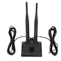 Miniatyrbillede 2 af 8: Dobbelt WiFi-antenne 2.4GHz 5GHz 5.8GHz 6DBI High Gain Justerbar vinkel magnetisk base RP SMA hanantenne til router