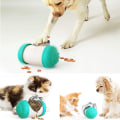 Miniatyrbillede 2 af 5: Udleveringsbold til kæledyrsfoder til katte og hunde - Legetøj med langsom foder til små til mellemstore kæledyr i gule og hvide farver