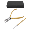 Miniatyrbillede 1 af 8: Cuticle Trimmer Nipper Toe Negleklipper Pedicure Remover Værktøj til indgroede tånegle Guld