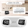 Miniatyrbillede 3 af 5: 4 tommer LED-display magnetisk køkkentimer med justerbar lysstyrke og lyd - Batterier inkluderet