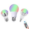 Pikkukuva 2 / 8: 10 W RGB LED-lamppu IR-kaukosäätimellä AC85-265V LED-värinvaihtolamppu kotibileisiin