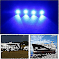 Miniatyrbillede 5 af 5: 4 Pak Led Bådlys 12v Rund Marine Lampe Led Hækmonteringslys Til Båd Dec lin hvid blå