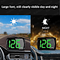 Miniatyrbilde 3 av 5: Siste Plug and Play GPS HUD Digital Speedometer for alle biler - Stor skrift KM/H MPH Biltilbehør