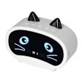 Miniatyrbild 7 av 8: Mini tecknad högtalare multifunktionell söt katt örondesign smart set dubbla väckarklockor för kontor i sovrummet Vit