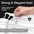 Miniatyrbilde 1 av 5: Metallisk Notestativ - Notestativ for Piano, Keyboard, Stativ og Bøker - Søt Sidemarkørklips - Sterk og Solid