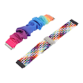 Miniatyrbild 5 av 8: 2 st ersättningsvävda klockarmband färgglada justerbar storlek elastiskt hårsnodds klockarmband för Fitbit Versa