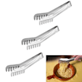 Miniatyrbillede 1 af 5: Rustfrit Stål Spaghetti Tænger Pasta Serveringsværktøj Sæt af 3 Kam Design 1,0 mm
