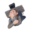Miniatyrbild 4 av 8: Gunga Skogsälva Figur i Harts - Utsökt Älvhänge Staty Träprydnad för Trädgårdar Gård Heminredning