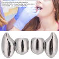 Miniatyrbilde 7 av 8: 2 stk Single Tooth Bling Teeth Decoration for Halloween Party Hip Hop Show Argent