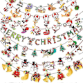Miniatyrbilde 4 av 5: Julebannerdekorasjon Julegirlanderbanner God Jul Banner
