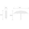 Miniatyrbillede 2 af 8: Paraply Transparent Paraply Automatisk Transparent Tri Fold Paraply