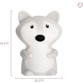 Miniatyrbillede 5 af 5: Fox Natlampe Batteri LED Lampe til Børneværelset med Farveskift, Lavet af BPA-fri Silikone, Hvid