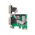 Pikkukuva 1 / 8: Pcie-laajennuskortti PCIE-sarjakortti tietokoneen pöytäkoneen COM-portti PCIE-RS232-liitäntä, kaksoissarjaportin laajennuskortti