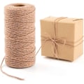 Miniatyrbilde 1 av 5: 2 stk. Naturlig Jute Twine, 100 meter Twine-snor for DIY Kunsthåndverk, Hagearbeid, Gaveinnpakning, Pakkematerialer (Naturbrun)