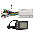 Miniatyrbillede 7 af 8: Elektrisk cykelcontroller sæt elektrisk cykelmotor børsteløs controller LCD display panel kit 24‑48V 250W 350W