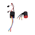 Miniatyrbild 3 av 8: RC 3650 2300KV Borstlös Motor 80A ESC Combo Vattentät med 4mm Bananplugg Hållare för 1/8 1/10 Fjärrkontroll Bil