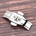 Miniatyrbilde 4 av 8: Butterflyshape-utplasseringsspenne Automatisk dobbeltklikk metalllåsreim for klokkehann