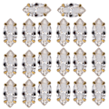 Pikkukuva 1 / 8: 20 kpl ompelukirkonia kultaiset kynnet DIY-mekko vaatteiden tarvikkeet 5x10mm valkoinen