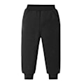 Miniatyrbillede 1 af 8: Børne Fleece Sweatpants Elastisk Talje Super Blød Bomuld Casual Varme Fleece Bukser til Udendørs Vinter Sort L