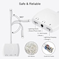 Miniatyrbilde 4 av 5: 4-i-1 Dual Plug Lightning til 3,5 mm øretelefonadapter for iPhone 14/13/12/11/X/8/7
