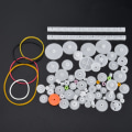 Miniatyrbillede 2 af 8: 75 stk Plastic Gear Remskive Snekkeaksel ærmesæt DIY Robot Gearkasse Motor Legetøj