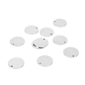 Miniatyrbilde 7 av 8: 10 stk flate runde blanke anheng glattere overflater diameter 2 cm DIY tilbehør til halskjeder armbånd øredobber ankelkjeder