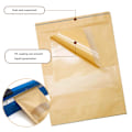 Miniatyrbillede 4 af 7: 50 stk. Stand Up Pouch Bags Kraft Pouches med Tear Notch og Matte Vindue Genlukkelige Zip Lock Fødevareopbevaringsposer