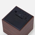 Miniatyrbild 4 av 5: LED Digital Väckarklocka Träimitation Bordsklocka Nattlampa Termometer Snooze Alarmklocka DE FP Bambu