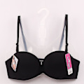 Miniatyrbilde 5 av 5: Sort Sexy Push-Up BH med Padding for Kvinner - Justerbar Tynn Undertøy, 70B/75B/80B Cup