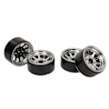 Miniatyrbild 6 av 8: 4PCS RC Hjulnav Set Zinklegering Stål Universal 1,9 Tum 10 Fälgar RC Crawler Bilhjulnav för Axial SCX10 II III Silver