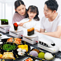 Miniatyrbillede 7 af 8: Roterende Sushi Legetøj Elektrisk Revolverende Sushi Legetøj Skinne Tog Sæt til Børn Rollespil