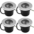 Pikkukuva 2 / 5: Goodia Ulkokäyttöön Tarkoitettu Led Upotettava Spottivalo 1KPL 3W IP65 Led Upotettava Spottivalo Pyöreä Terassi 270 Lumen Ulkopuutarhavalaisin, Puutarhapolulle Pihalle