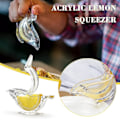 Miniatyrbild 4 av 5: Citronpressklämma Akryl Manuell Citronskivpress Bekväm Transparent Fruktpress För Hemmet 2st