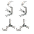 Miniatyrbild 1 av 5: Silver Roman Pole Bracket Set - 4 delar