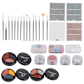 Miniatyrbillede 7 af 8: 29-delt neglekunstværktøjssæt Solid Gel Polish Glitter Sequin Sticker Neglekunstpenselsæt til neglekunstner