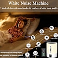 Miniatyrbild 3 av 5: Bluetooth-högtalare väckarklocka sänglampa med vitt brusmaskin, multifunktionell vitt brus baby Bluetooth-högtalare nattlampa lysande väckarklocka