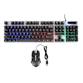 Miniatyrbild 8 av 8: Tangentbord Mus Combo Trådbunden USB 104 Tangenter LED Färgad Bakgrundsbelysning Datortillbehör för Win10Svart