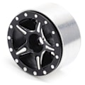 Miniatyrbild 4 av 8: 4 st RC Aluminium Alloy Beadlock Hjul Fälg Nav för Axial SCX24 90081 1/24 RC Bil Uppgradering Delar Svart