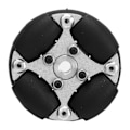 Pikkukuva 8 / 8: 38mm 1.5 tuuman kaksoisalumiininen Omni-pyörä Robotin Omni-suuntainen pyörä metallisella navalla 14166