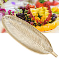 Miniatyrbillede 6 af 8: Frugtfade Dessert Serveringsbakke Nødder Snacks Bakke Bordservice Hjemmedekoration GoldLeaf S